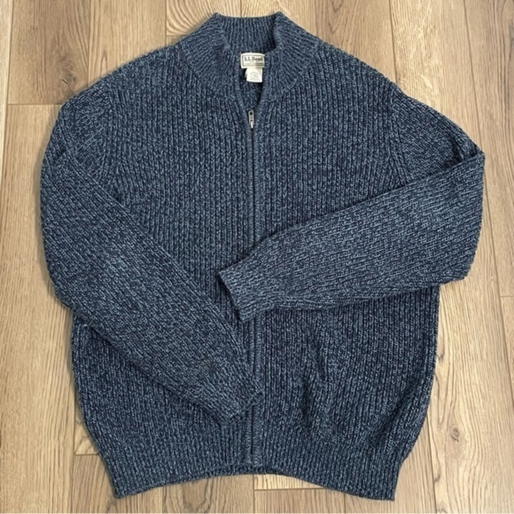 LL Bean Full Zip Knitted‎ Sweater